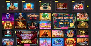 Slot game selection screen showing multiple titles on casino app